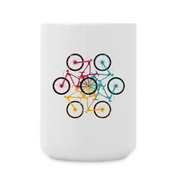 Vibrant Bicycle Mandala - Grande tasse 440 ml - blanc - Devant