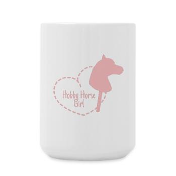 Hobby Horse Horsing Steckenpferd GIRL - Große Tasse 440 ml - Weiß - Vorne