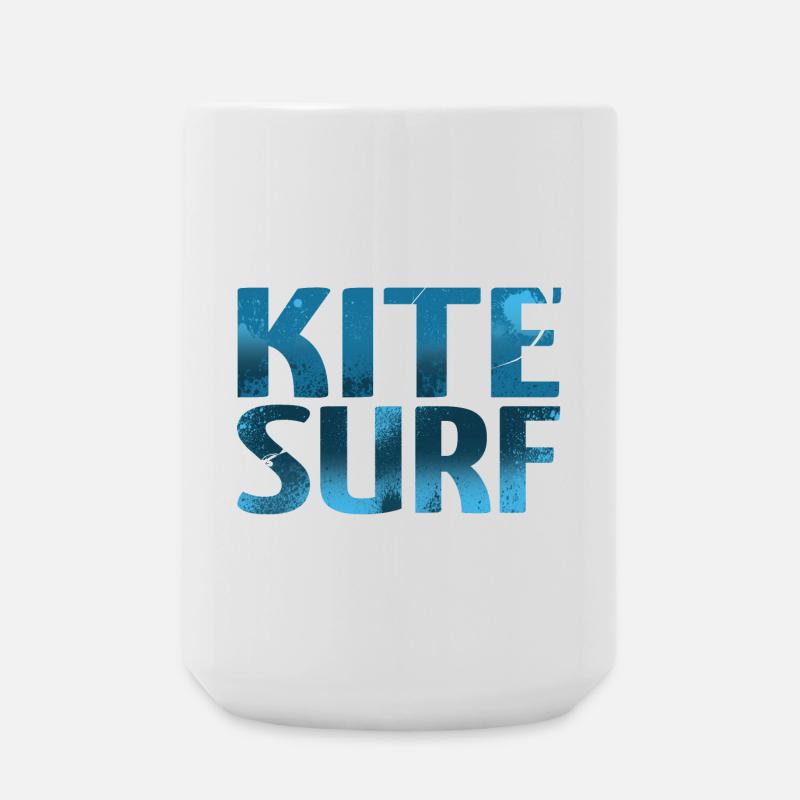 KITESURF 2021 blue - Large Mug 440 ml - white