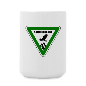 Naturdenkmal, Schild, Natur, Urgestein, Natur - Große Tasse 440 ml - Weiß - Vorne