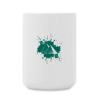 Splash Pyramiden - Große Tasse 440 ml - Weiß - Vorne