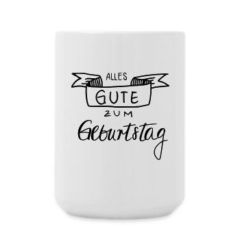 Alles Gute zum Geburtstag - Große Tasse 440 ml - Weiß - Vorne