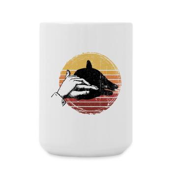 Animal Shadows dog - Large Mug 440 ml - white - Front