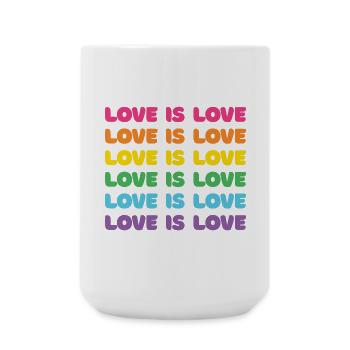 Mois de la fierté - L’amour c’est l’amour - Grande tasse 440 ml - blanc - Devant
