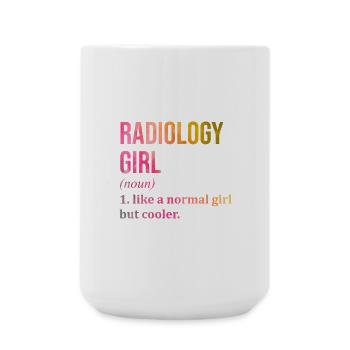 Radiology Girl Lustiger Spruch - Große Tasse 440 ml - Weiß - Vorne