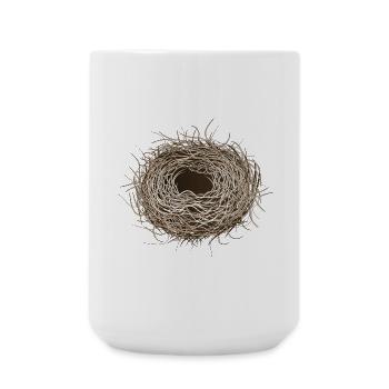 Nid d’oiseau vide ou panier de Pâques pour le printemps - Grande tasse 440 ml - blanc - Devant