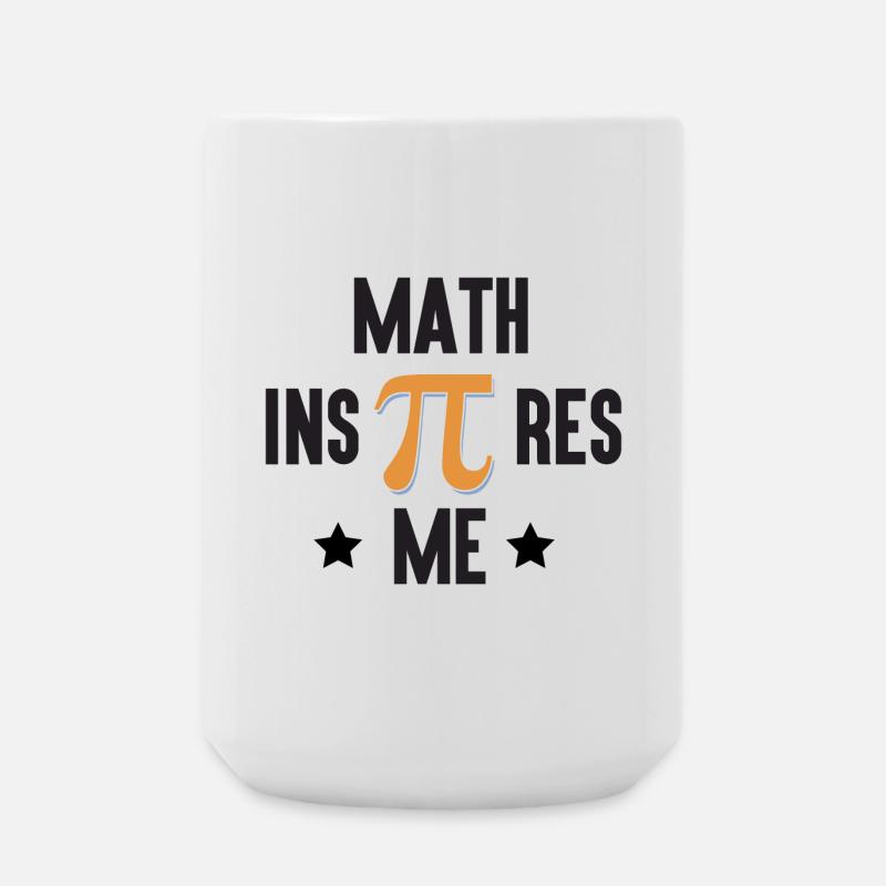 Pi Day - Math Inspires Me - Large Mug 440 ml - white