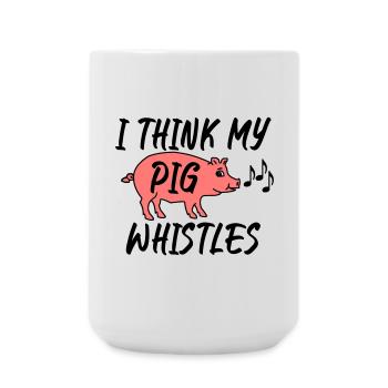 Je pense que mon cochon siffle - Grande tasse 440 ml - blanc - Devant