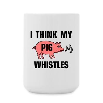 Je pense que mon cochon siffle - Grande tasse 440 ml - blanc - Devant