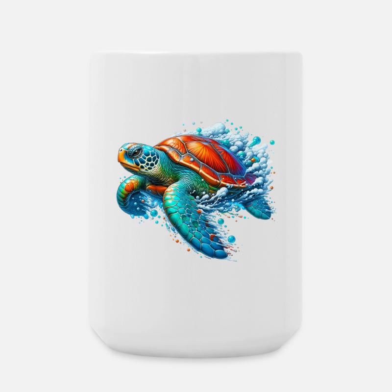 Schildkröte - Große Tasse 440 ml - Weiß