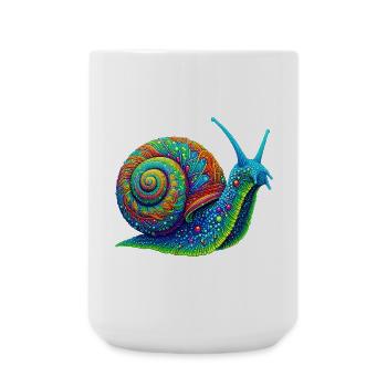 Schnecke - Große Tasse 440 ml - Weiß - Vorne
