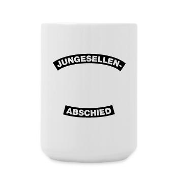 Junggesellenabschied Rahmen Element 1C (MC-Style) - Große Tasse 440 ml - Weiß - Vorne