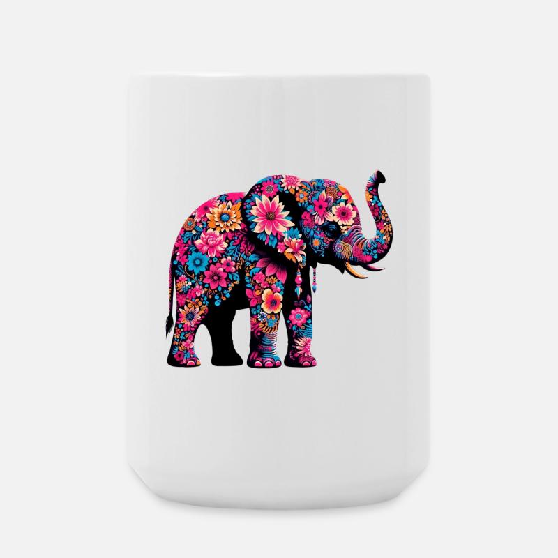 Elefant - Große Tasse 440 ml - Weiß