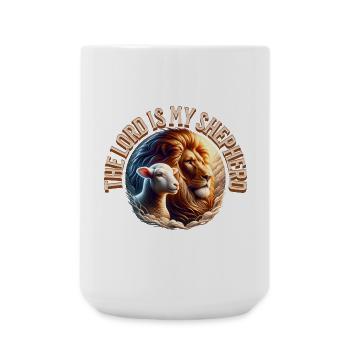 Stärke der Herde Löwen und Schafe - Große Tasse 440 ml - Weiß - Vorne