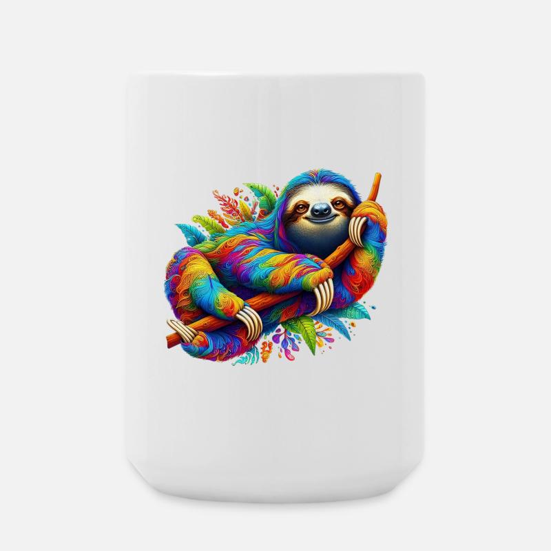 Faultier - Große Tasse 440 ml - Weiß