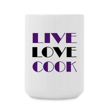 Passion pour la cuisine - Grande tasse 440 ml - blanc - Devant