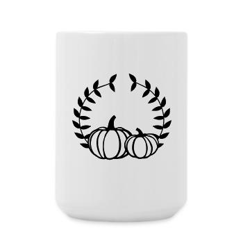 Kürbiskranz - Große Tasse 440 ml - Weiß - Vorne