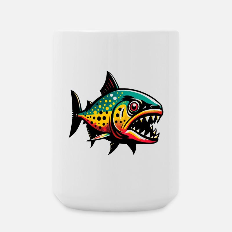 Piranha - Large Mug 440 ml - white