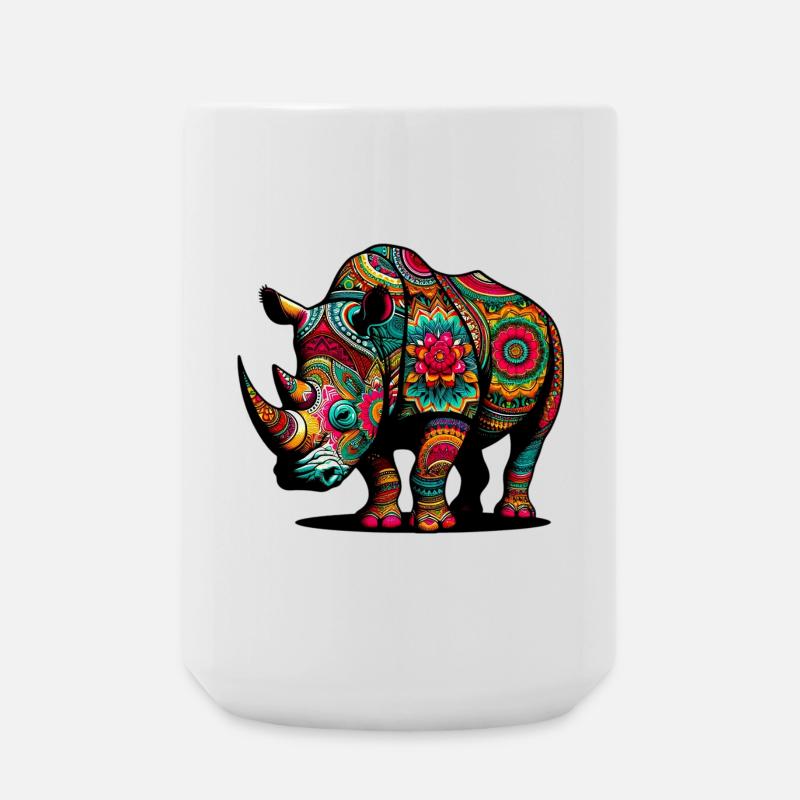 Nashorn - Große Tasse 440 ml - Weiß