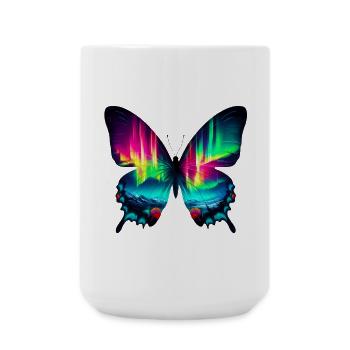 Schmetterling - Große Tasse 440 ml - Weiß - Vorne