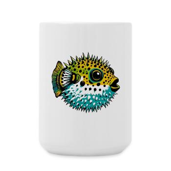 Kugelfisch - Große Tasse 440 ml - Weiß - Vorne
