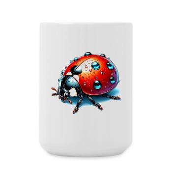 Marienkäfer - Große Tasse 440 ml - Weiß - Vorne