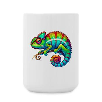 Chamäleon - Große Tasse 440 ml - Weiß - Vorne