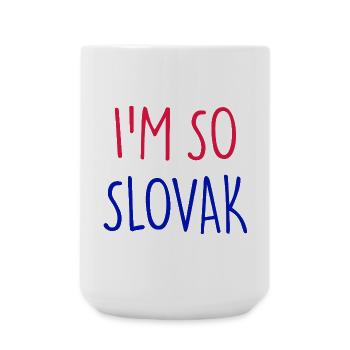 JE SUIS TELLEMENT SLOVAQUE Slovaquie - Grande tasse 440 ml - blanc - Devant