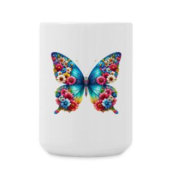 Schmetterling - Große Tasse 440 ml - Weiß - Vorne