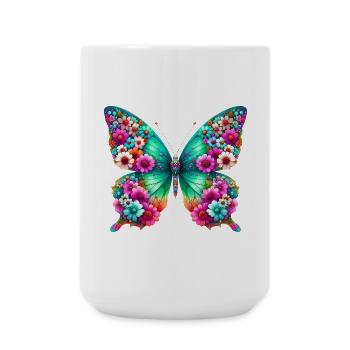 Schmetterling - Große Tasse 440 ml - Weiß - Vorne