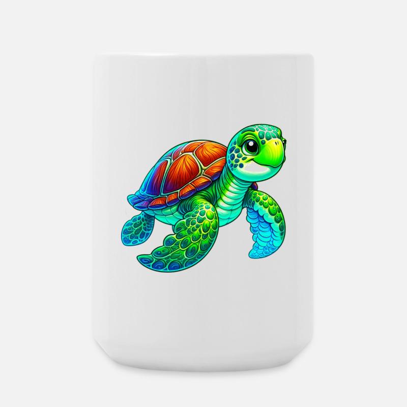 Schildkröte - Große Tasse 440 ml - Weiß
