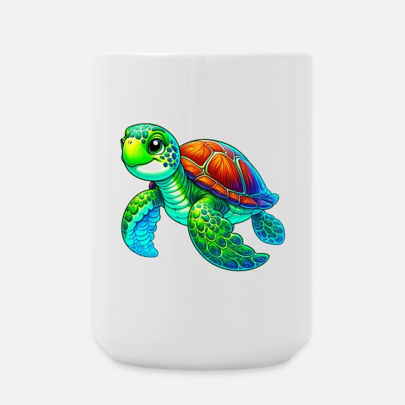 Schildkröte - Große Tasse 440 ml - Weiß