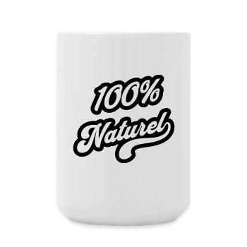 100% Naturel - Grande tasse 440 ml - blanc - Devant