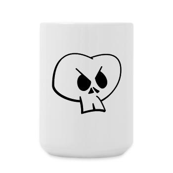 Schädel - Große Tasse 440 ml - Weiß - Vorne