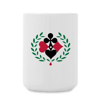 Jeu de poker - Grande tasse 440 ml - blanc - Devant