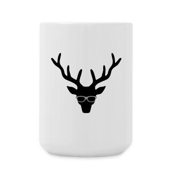 Cerf cool - Grande tasse 440 ml - blanc - Devant