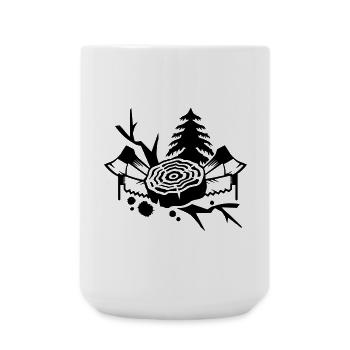 Tools for lumberjacks - Large Mug 440 ml - white - Front