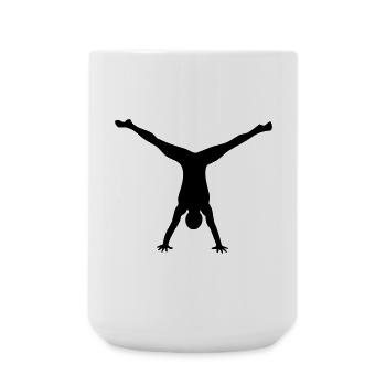 Gymnastic man - Large Mug 440 ml - white - Front