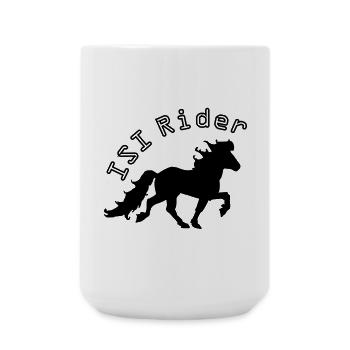 Islandpferd ISI Rider Pferdesport Tölten - Große Tasse 440 ml - Weiß - Vorne