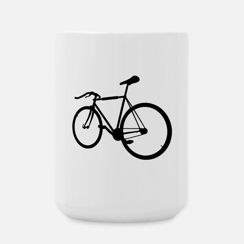 Hipster bike - Large Mug 440 ml - white