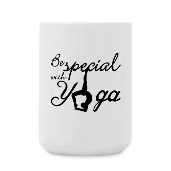 Yoga Special Fitness Meditation Sport Spruch - Large Mug 440 ml - white - Front
