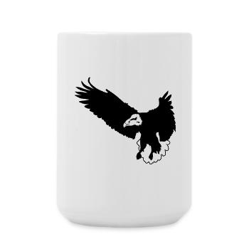 Adler - Große Tasse 440 ml - Weiß - Vorne