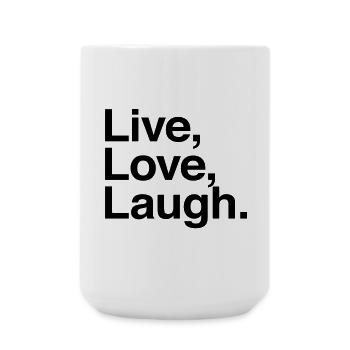 rire vivant d'amour - Grande tasse 440 ml - blanc - Devant