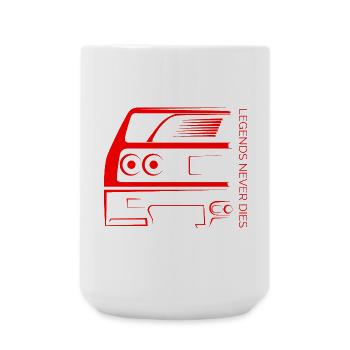Legends Never Die – Retro Car Outline - Large Mug 440 ml - white - Front