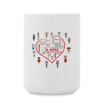 Journée mondiale de la femme Journée de la femme 8 mars - Grande tasse 440 ml - blanc - Devant