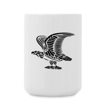 Tattoo Adler mit großen Flügeln. - Große Tasse 440 ml - Weiß - Vorne