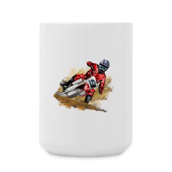 Motocross - Large Mug 440 ml - white - Front