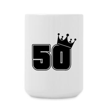50 - Große Tasse 440 ml - Weiß - Vorne