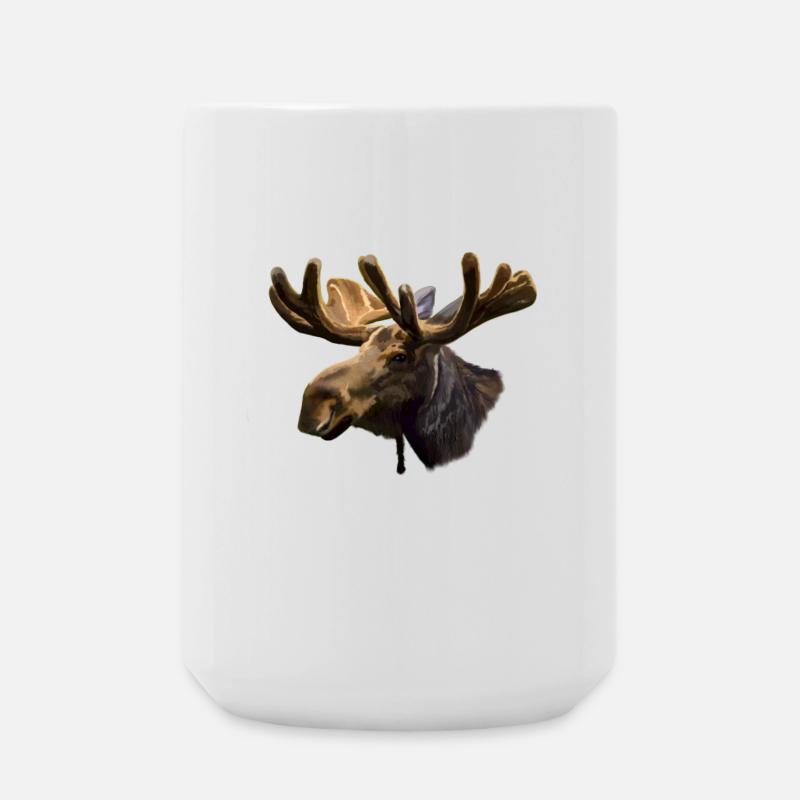 Elch - Große Tasse 440 ml - Weiß