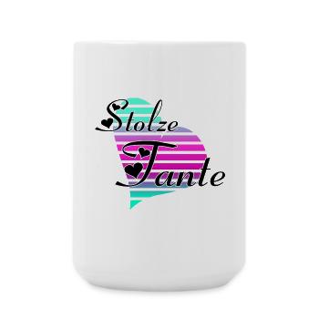 Stolze Tante Nichte Neffe Familie Geschenk - Große Tasse 440 ml - Weiß - Vorne